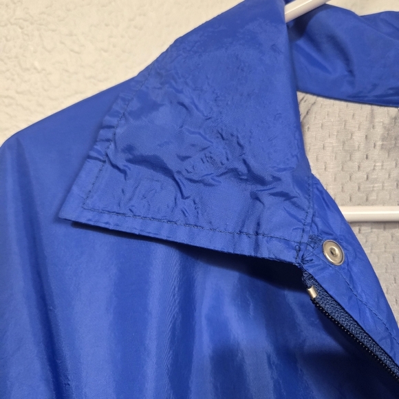Vtg Adidas USA Made Blue Reflective Nylon Running Jacket Sz M Goretex? Rain - Picture 7 of 9